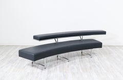 Eileen Gray "Monte Carlo" Leather & Chrome Sofa