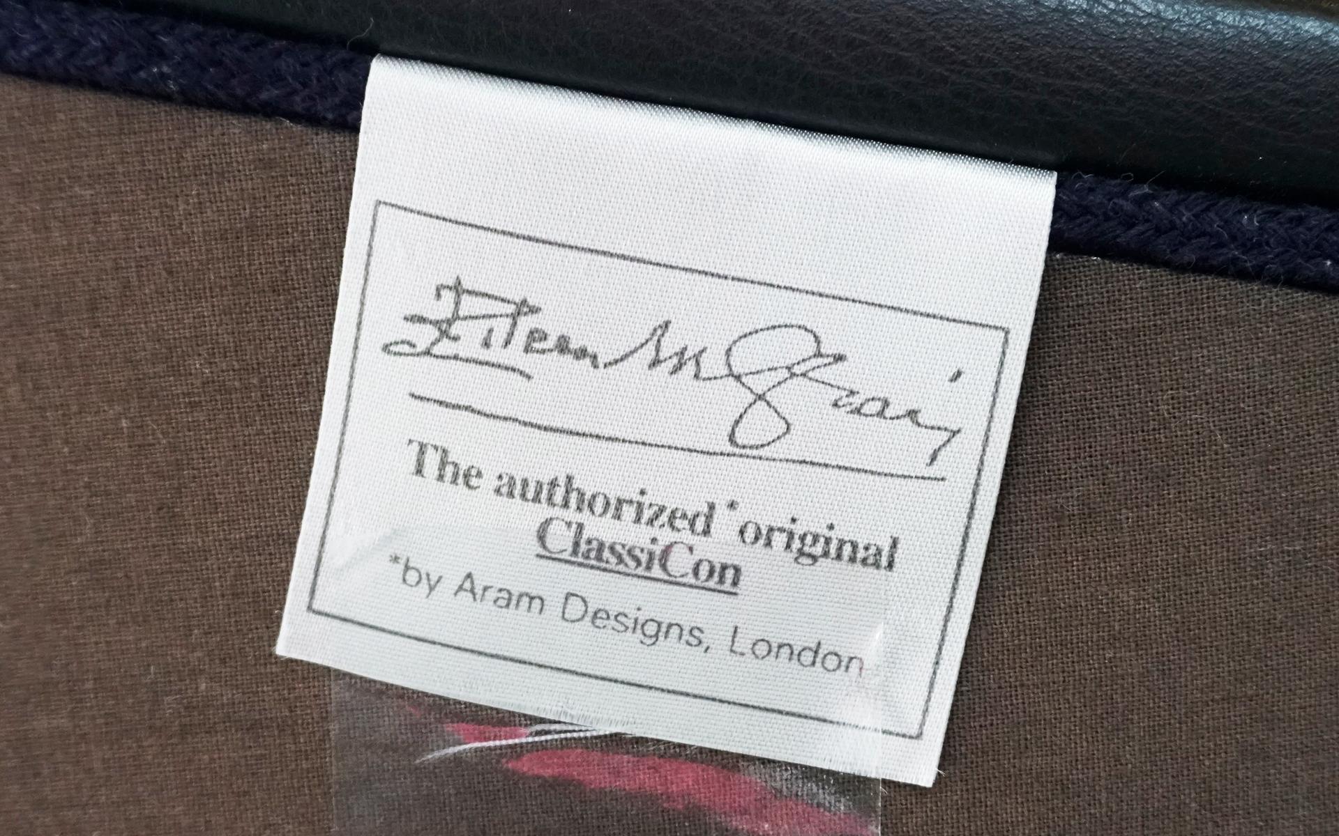 Eileen Gray Monte Carlo-Sofa für ClassiCon, schwarzes Leder und Chrom, signiert im Angebot 9