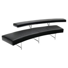 Eileen Gray Monte Carlo Sofa for ClassiCon, Black Leather and Chrome, Signed