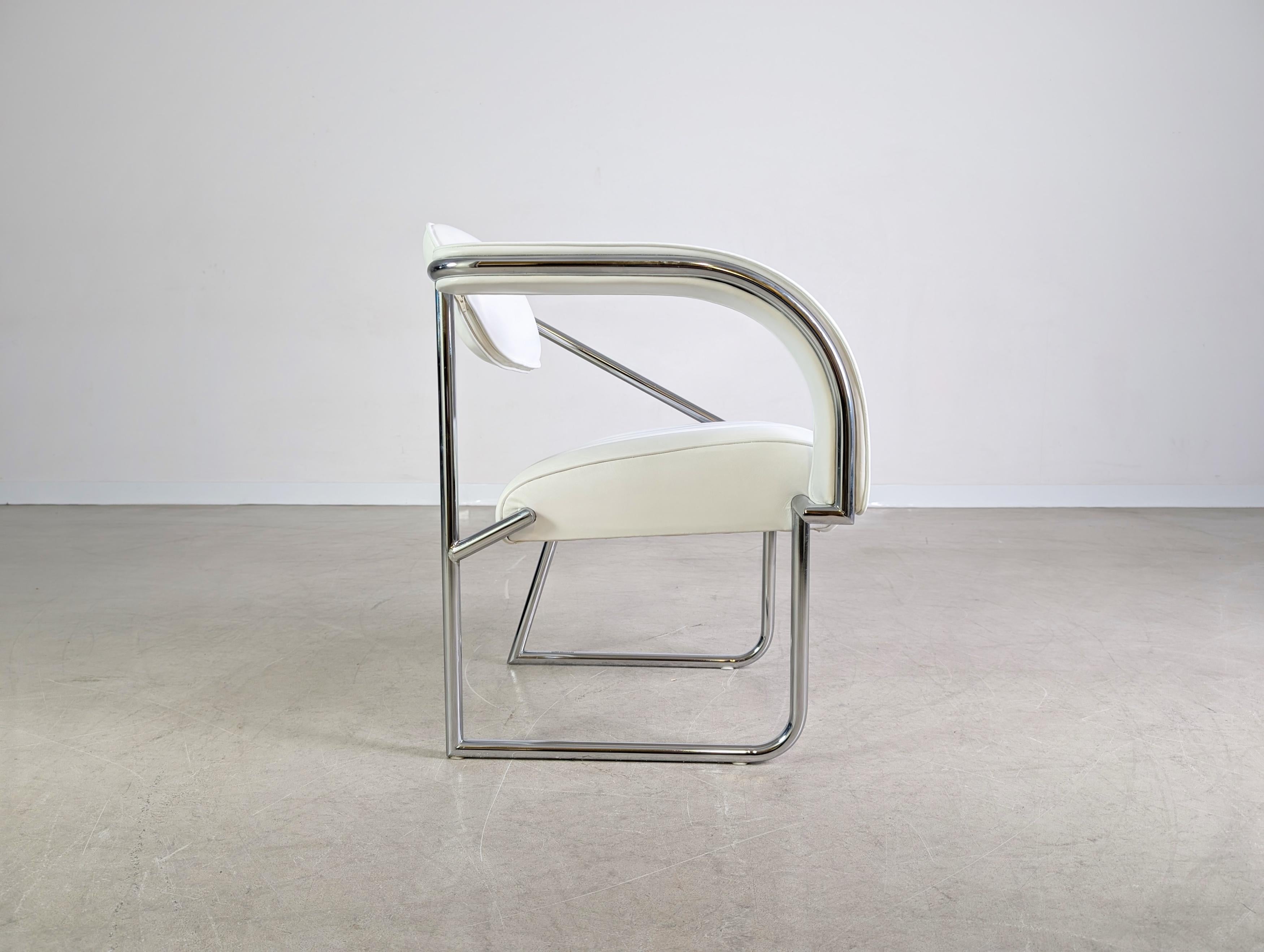 Eileen Gray Non Conformist Sessel weiß Vereinigte Werkstätten Múnich Cuero en venta
