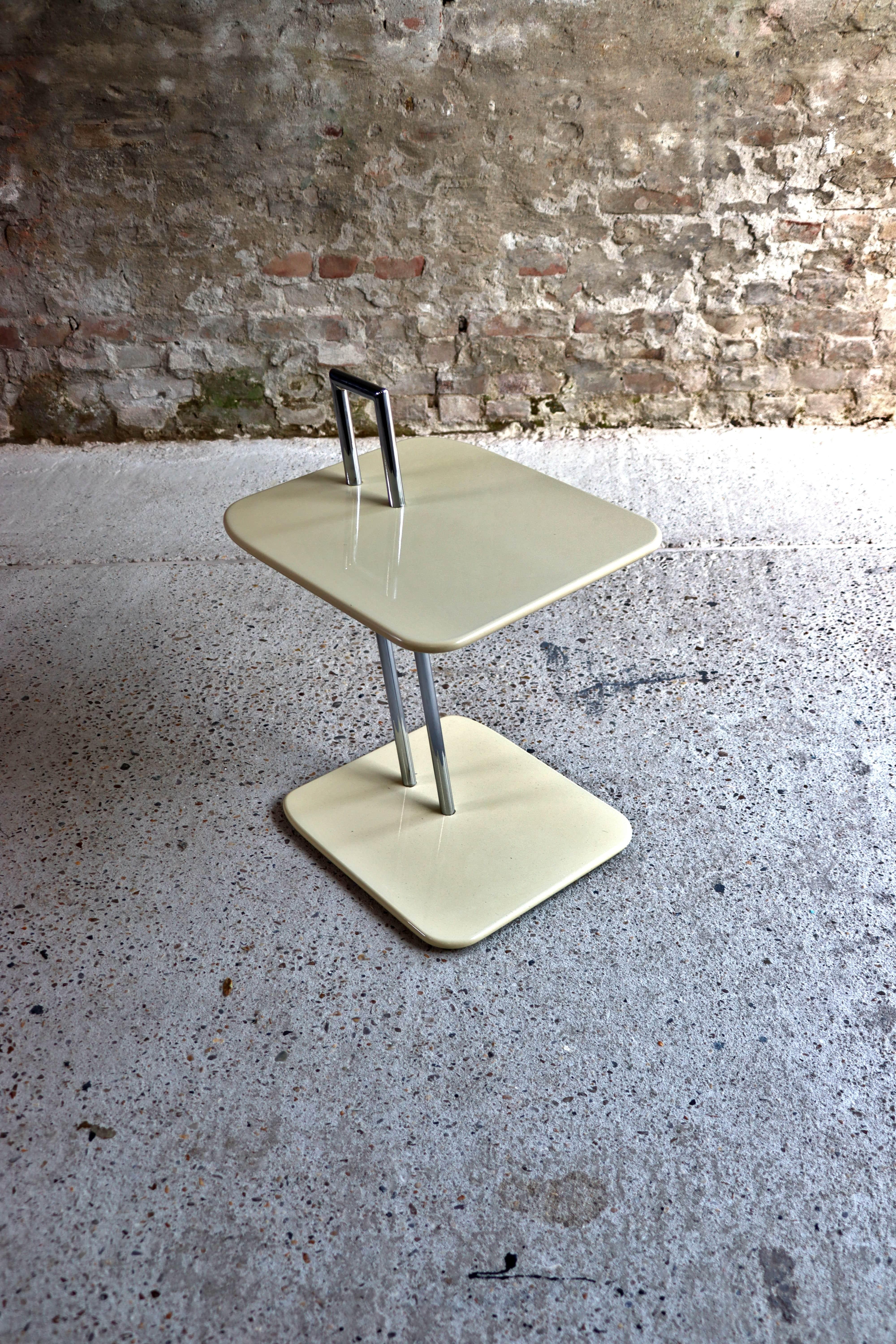 European Eileen Gray – Occasional – Table – Creme – 1970s For Sale