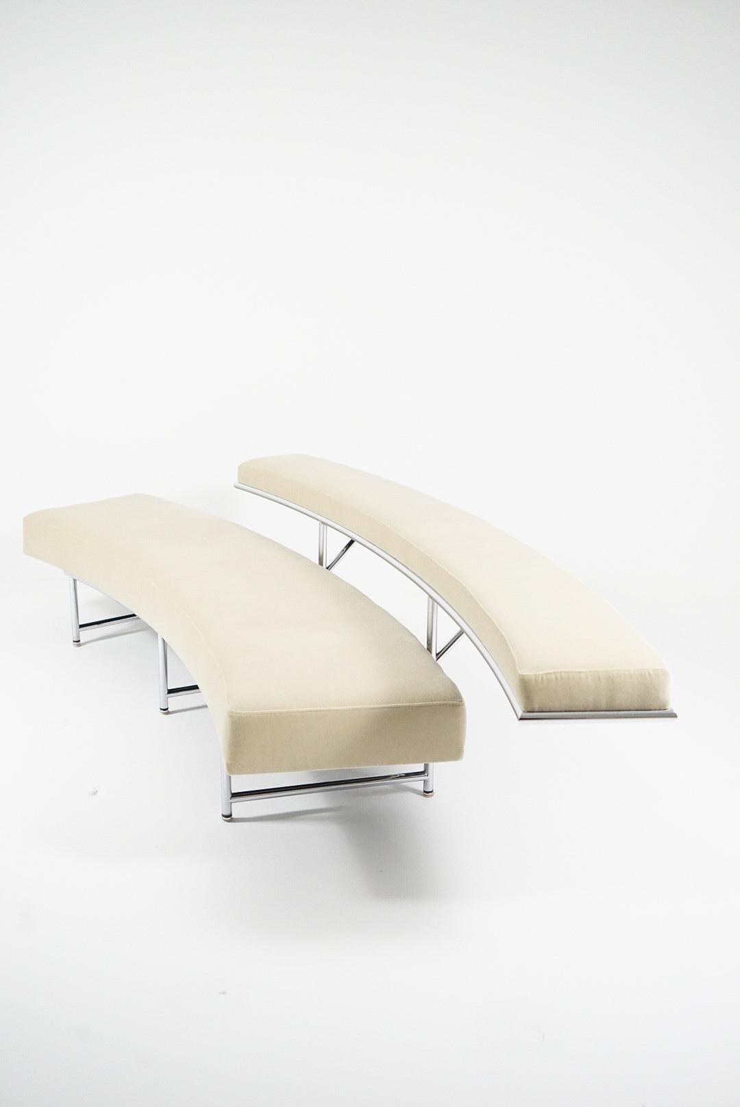 French Eileen Gray Original Monte Carlo Sofa Chaise in Italian Mohair