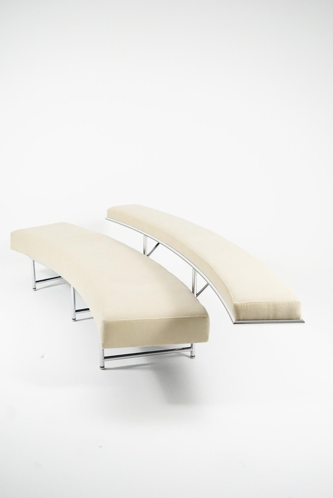 Hand-Crafted Eileen Gray Original Monte Carlo Sofa Chaise in Italian Mohair