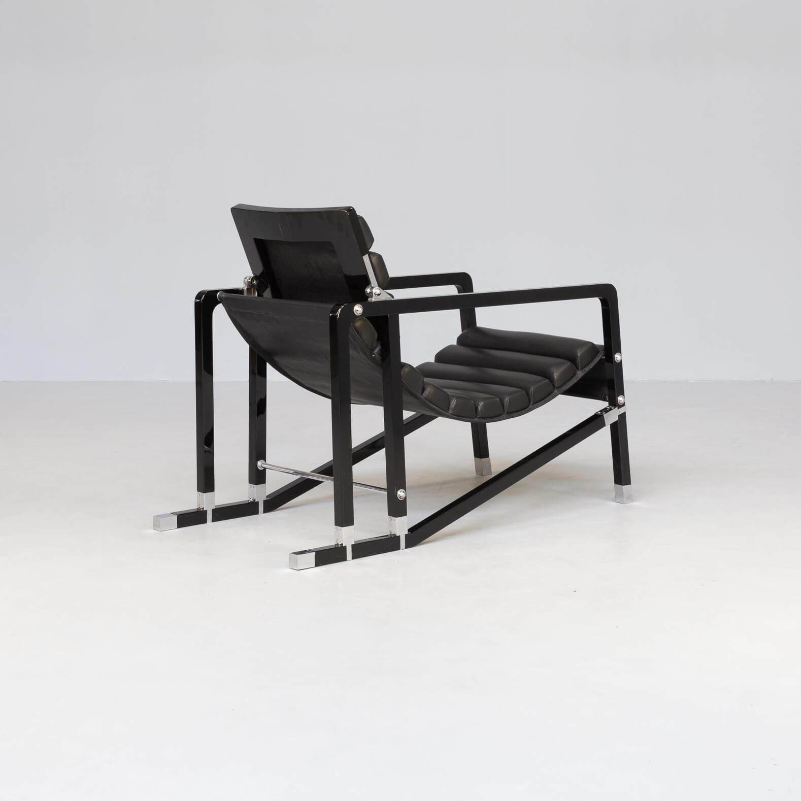 French Eileen Gray Re-Edition Lounge Fauteuil ‘1927 Transat’ by Ecart International For Sale
