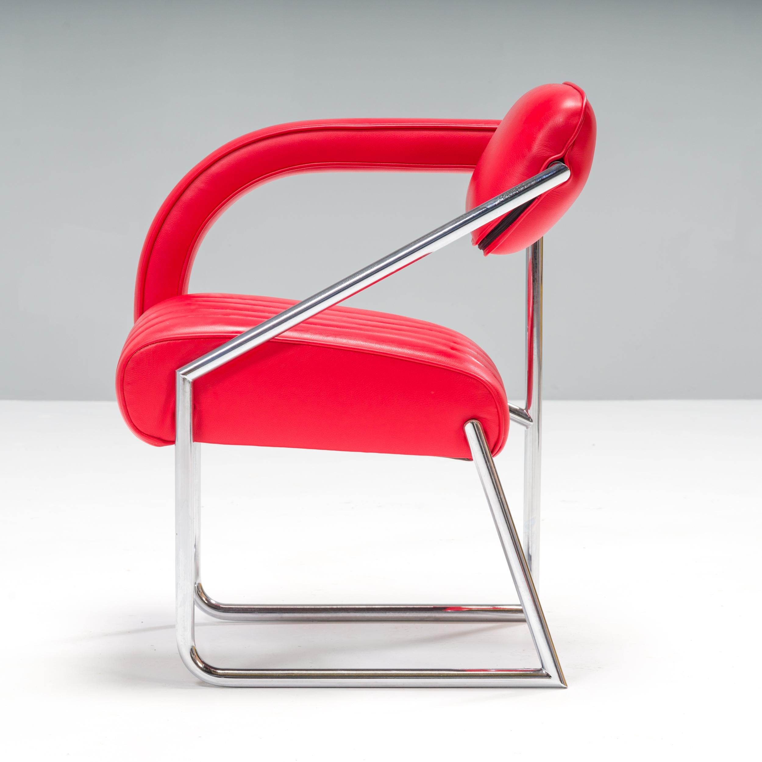 Eileen Gray Red Leather Non Conformist Chair, 2006 In Good Condition In London, GB