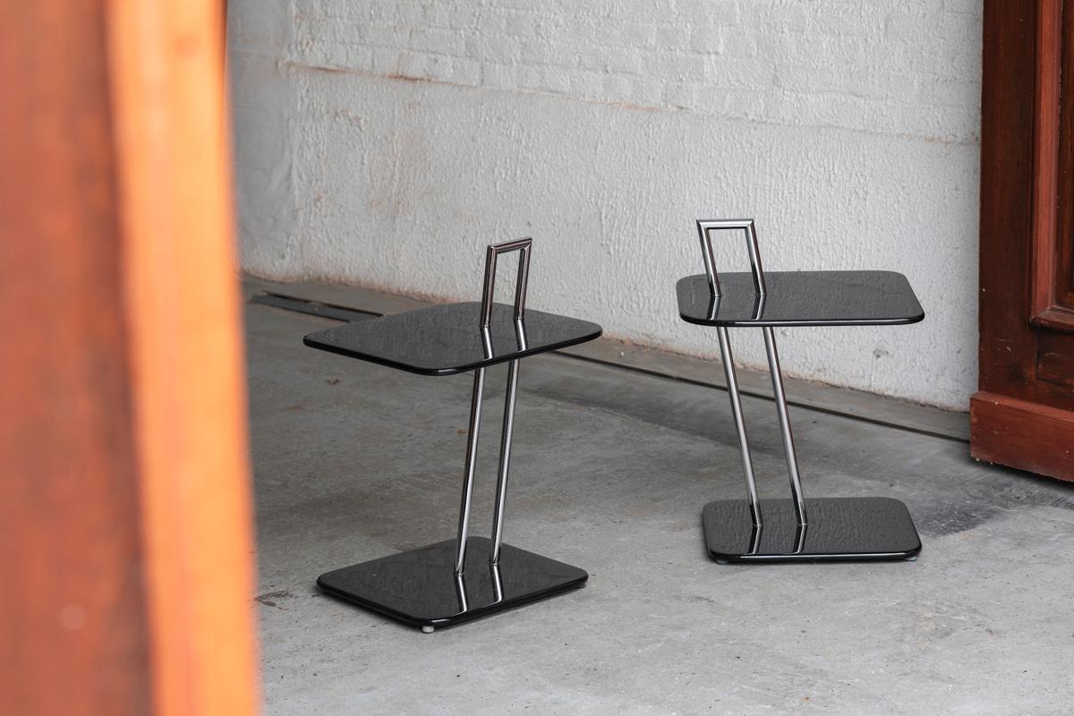 Eileen Gray Set of 2 Side Tables for ClassiCon, Germany, 1950s 4