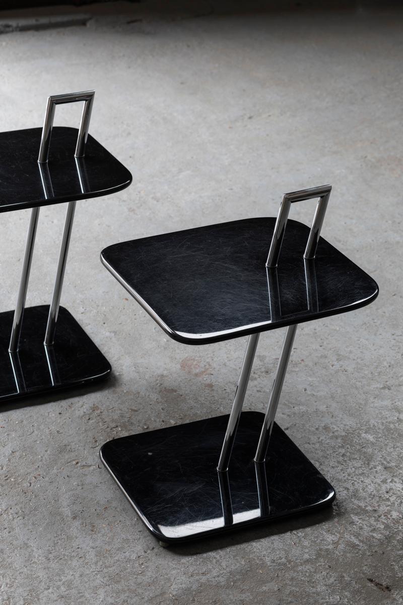 Lacquered Eileen Gray Set of 2 Side Tables for ClassiCon, Germany, 1950s
