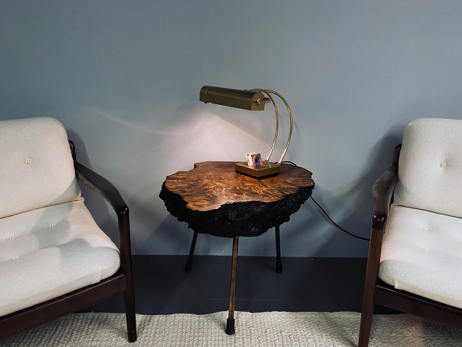 Lámpara de sobremesa de latón de mediados de siglo, estilo Eileen Gray, años 70, Alemania en venta 9