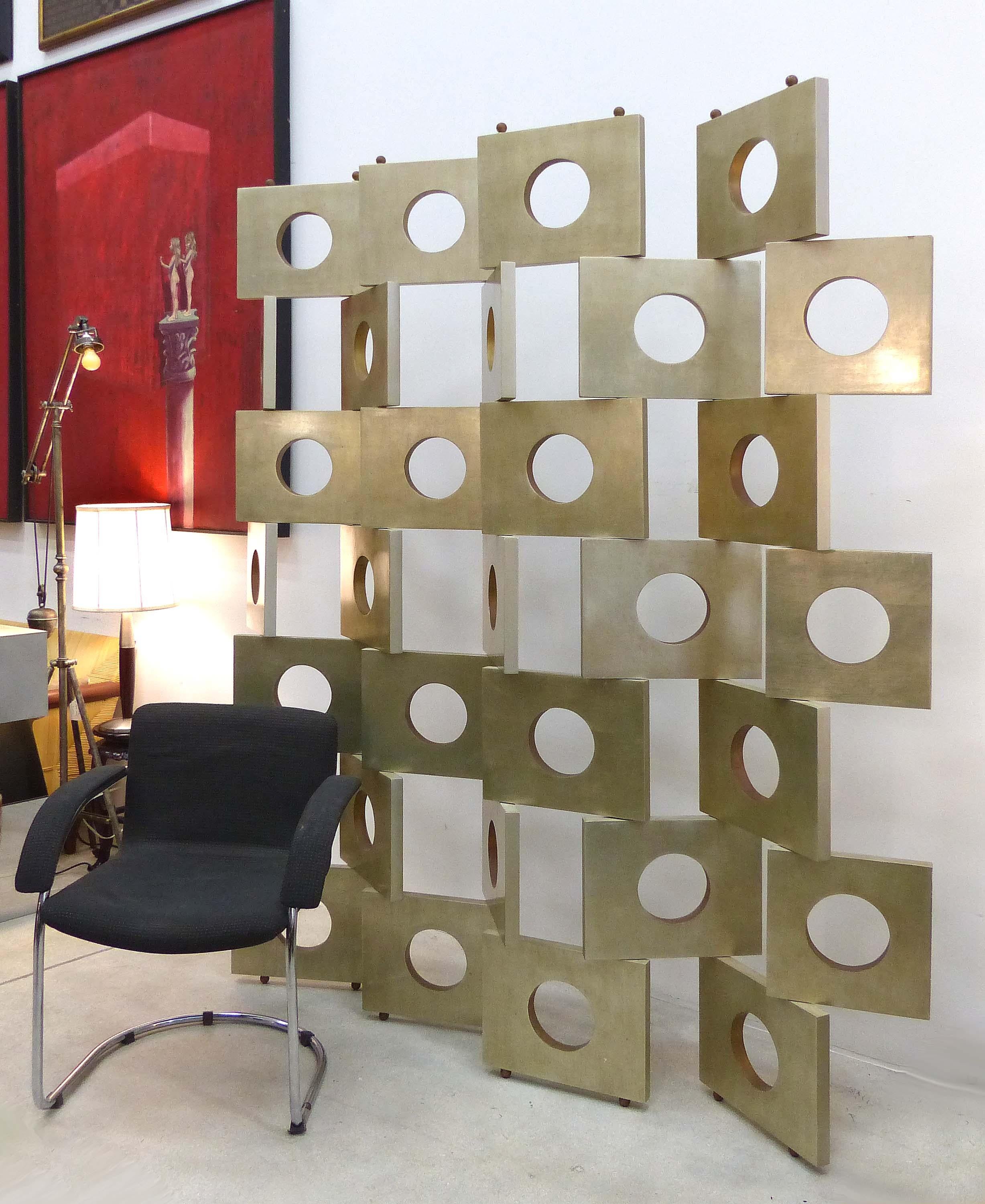 silver room divider