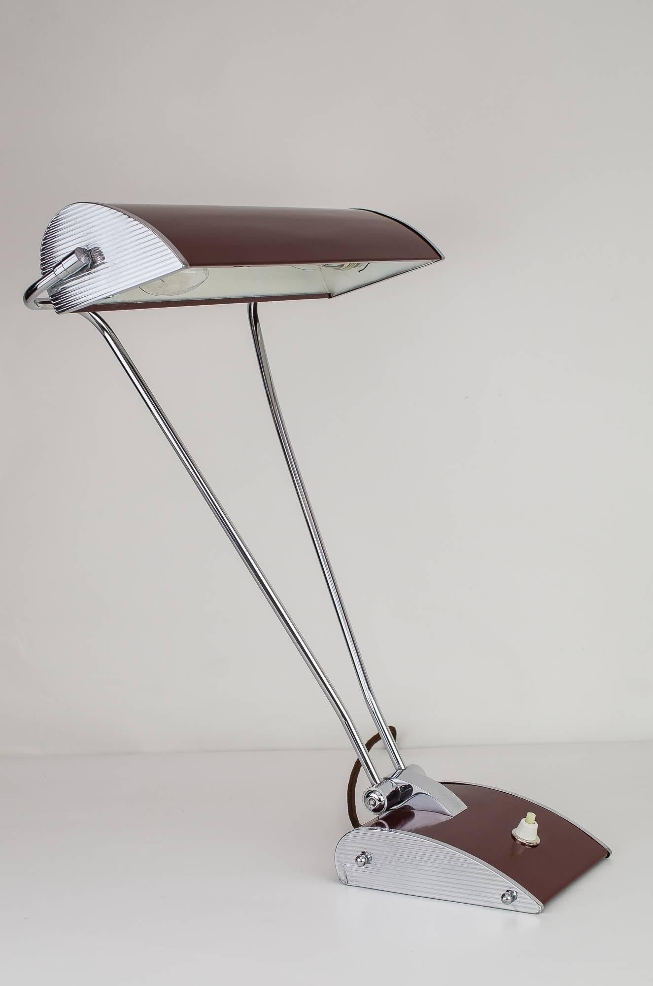 Metal Eileen Gray Table Lamp for Jumo, 1955