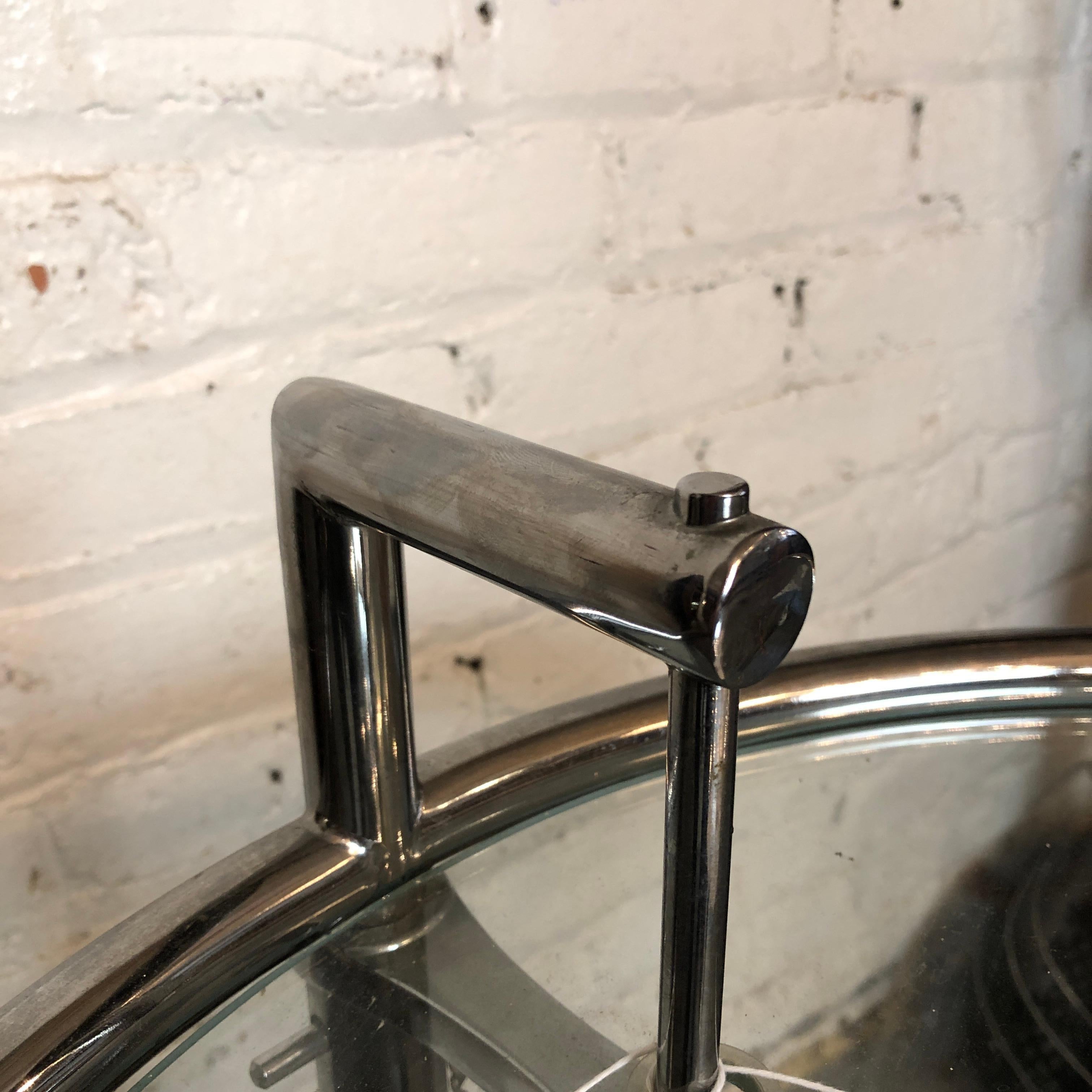 Eileen Grey for Classicon Chrome Table For Sale 2