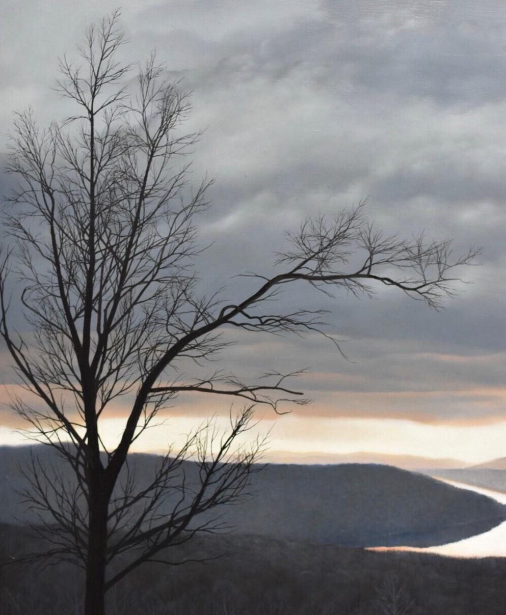 Cusp (Photorealist Landscape Painting of the Hudson River Valley from Olana) 3
