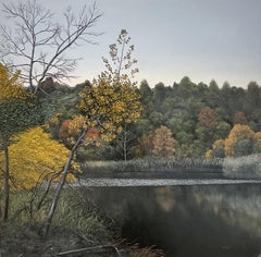 Indifferent Ponds (Photorealist Landscape Painting of the Hudson River Valley)