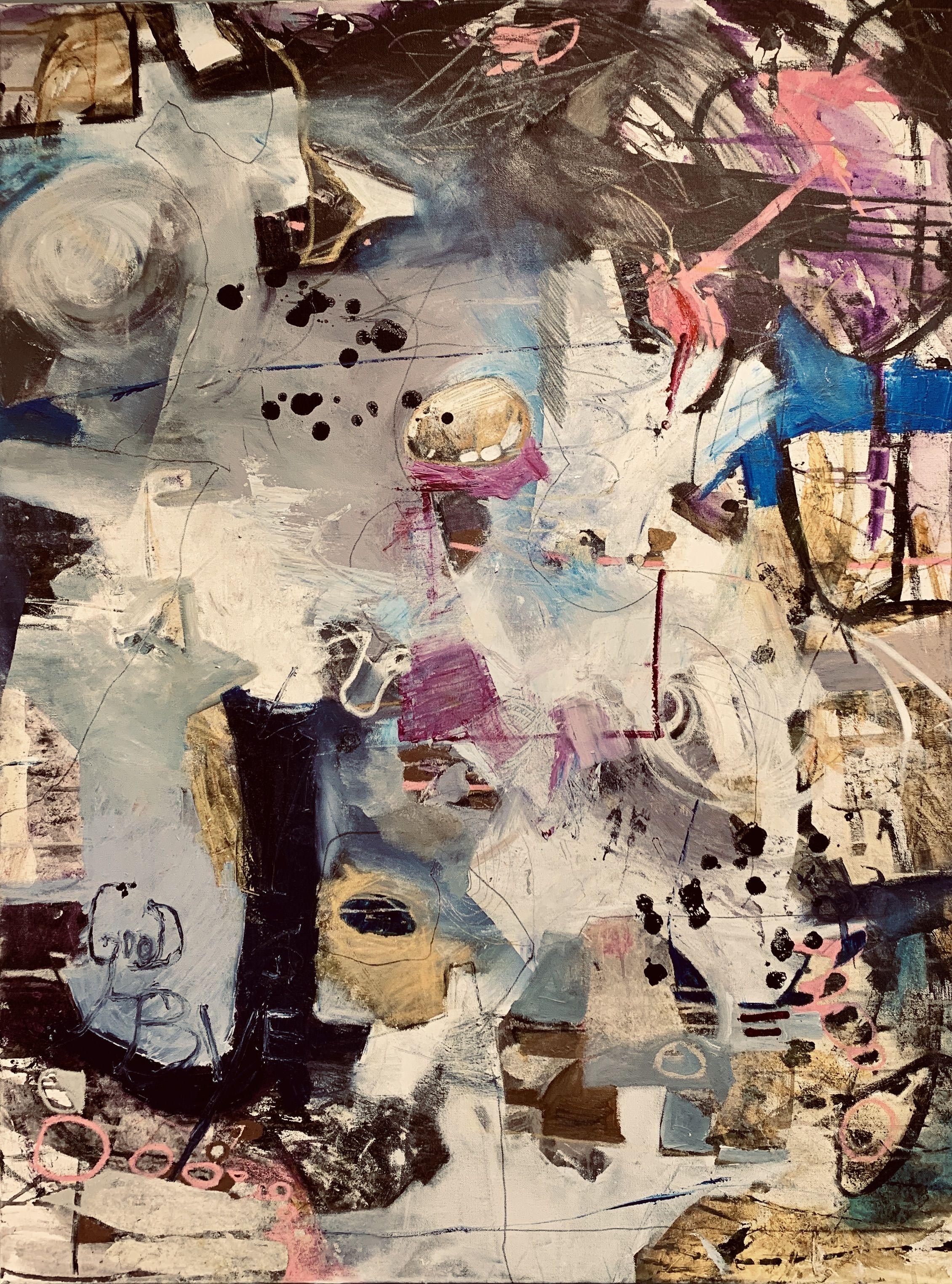 Abstract Painting di Eileen Olson - Good Bye, Pittura, Acrilico su tela