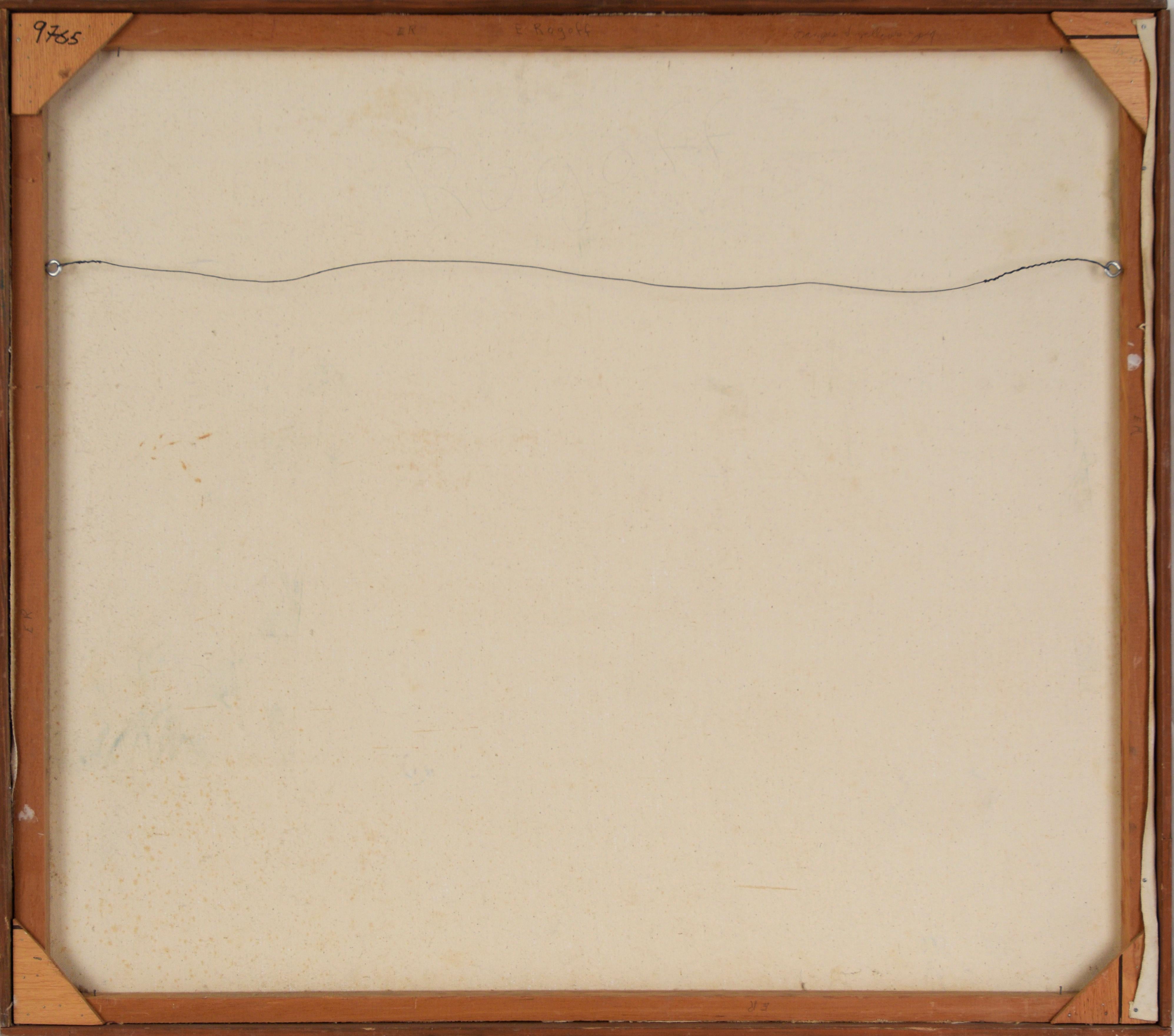 Pittura ad olio originale di espressionismo astratto d'epoca -- Il Re Pescatore in vendita 1