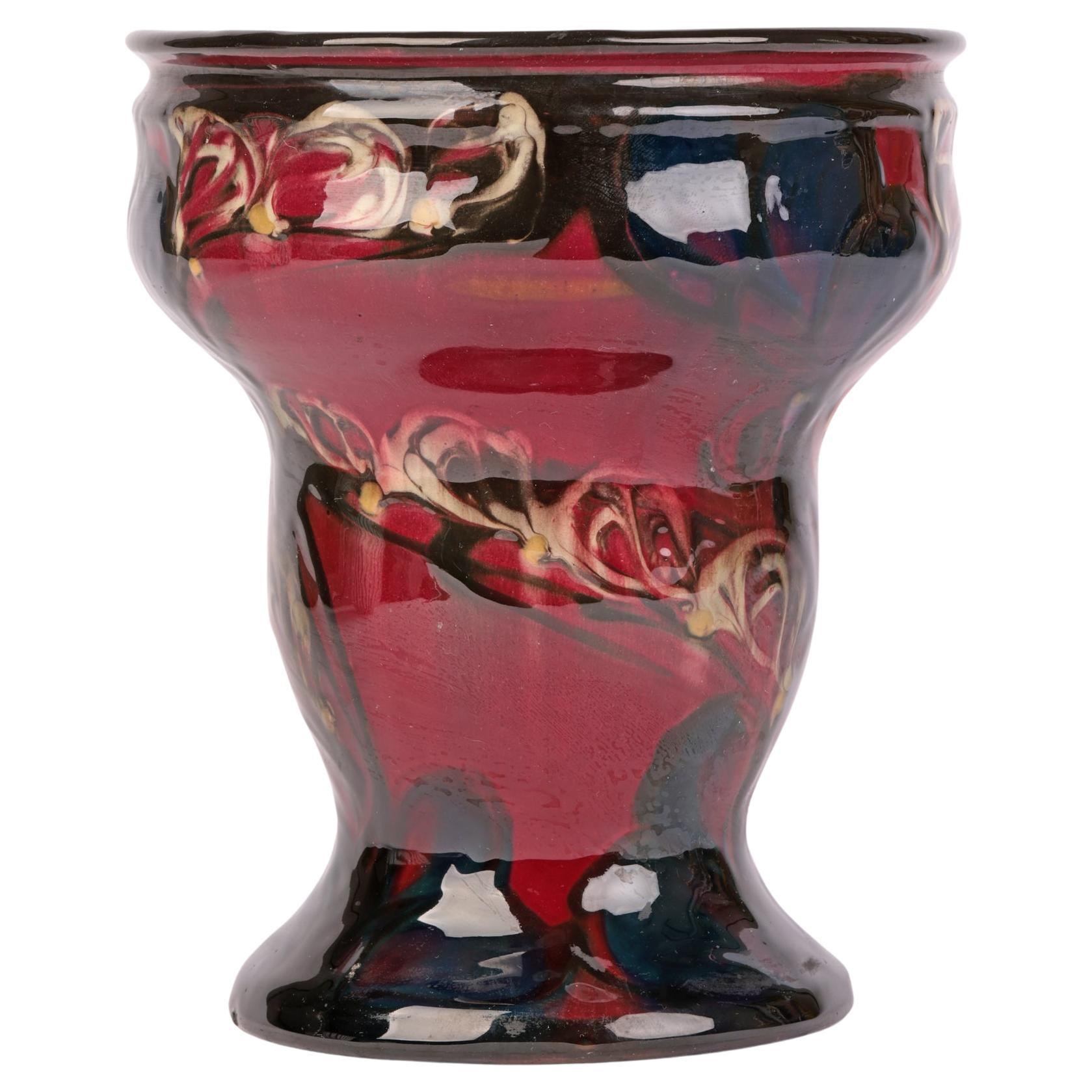 Vase abstrait en poterie d'art Eiler Londal de Danico Skronvirke
