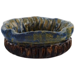 Eilif Møller, Denmark, Art Nouveau Bowl in Glazed Ceramics, 1915