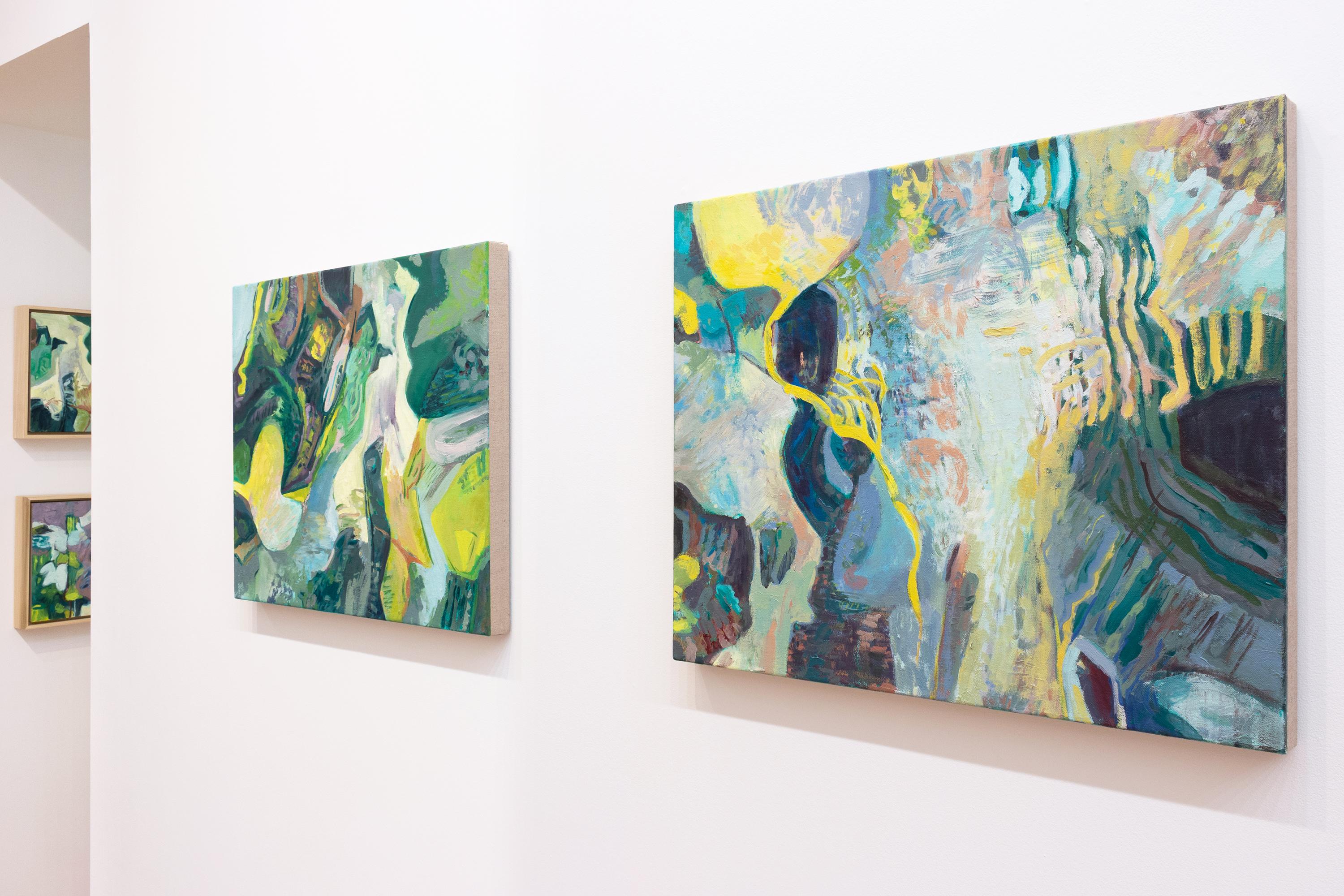 This painting is a colorful abstract landscape featuring yellow, green, peach, blue and purple.


Eilis Crean is inspired by the works of Honoré-Victorin Daumier, Evie Hone, Patrick Pye, Milton Avery, William Kentridge, Joan Snyder, Jennifer
