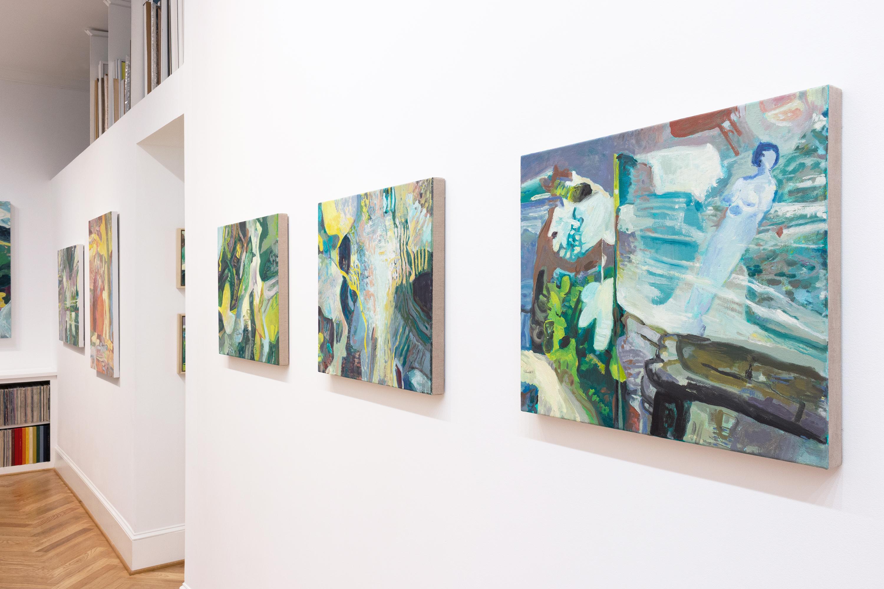 This painting is a colorful abstract landscape featuring brick red, green, blue and purple.


Eilis Crean is inspired by the works of Honoré-Victorin Daumier, Evie Hone, Patrick Pye, Milton Avery, William Kentridge, Joan Snyder, Jennifer Bartlett,