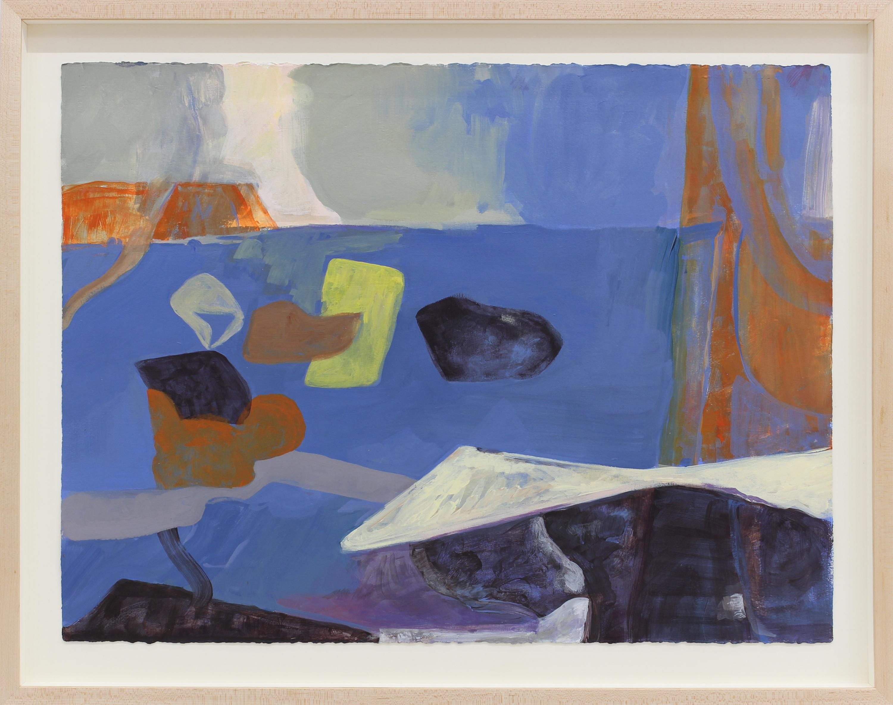 „Dream Abstraction #38“ – abstraktes Gemälde – farbenfrohes Werk auf Papier – Painting von Eilis Crean