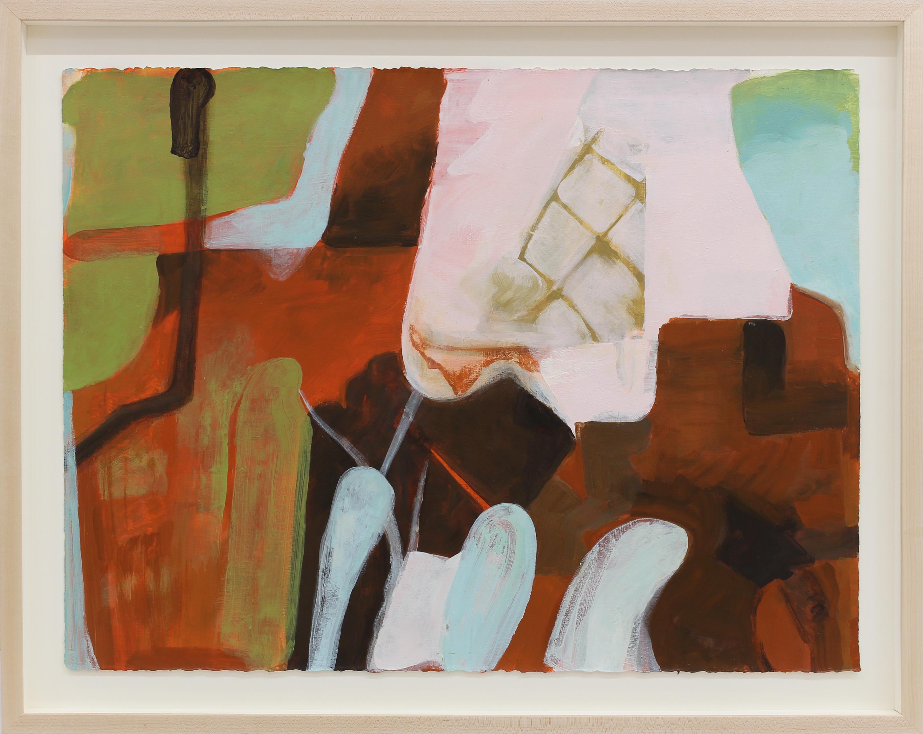 „Dream Abstraction #48“ – abstraktes Gemälde – farbenfrohes Werk auf Papier – Painting von Eilis Crean