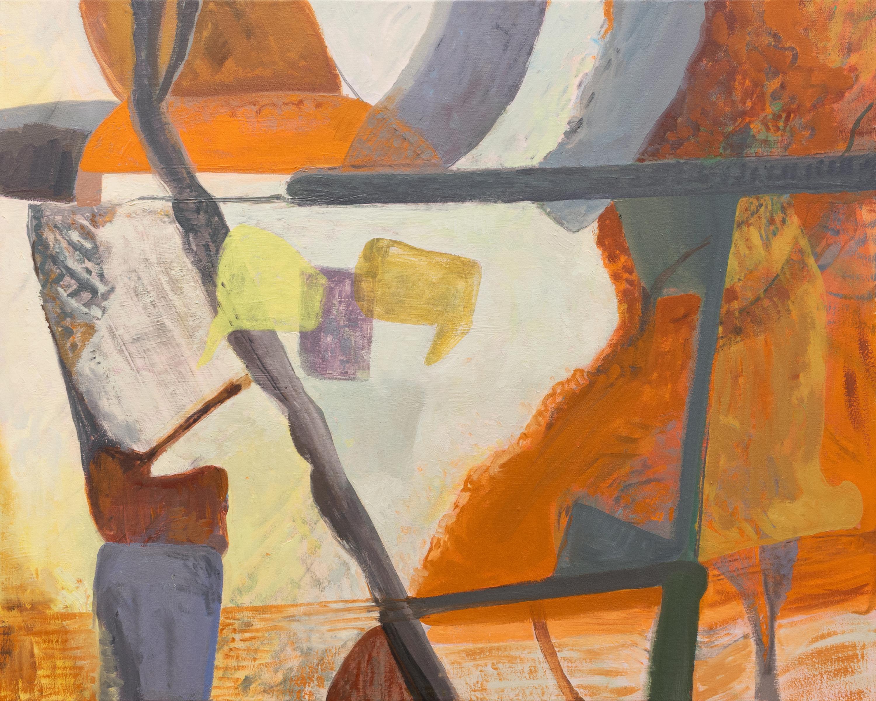 Eilis Crean Abstract Painting - "It's Been a While Since Finn Passed Here" - abstract landscape, expressive