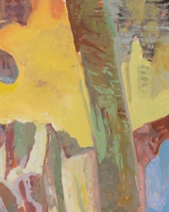"Old Head" - abstract landscape, expressive, imaginative, orange