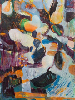 "Something About Leaving" - abstract landscape, expressive, imaginative, orange