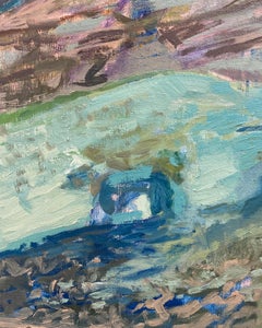 "To Speak of the Weather" - paysage abstrait, expressif, imaginatif, bleu