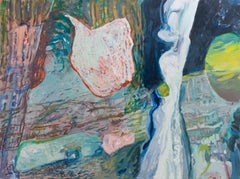 "To Speak of the Weather" - abstract landscape, expressive, imaginative, blue