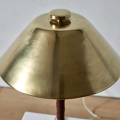 Lampada da scrivania Einar Backstrom in ottone e pelle