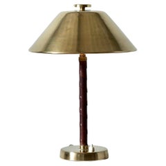 Einar Backstrom Desk Lamp in Brass and Leather