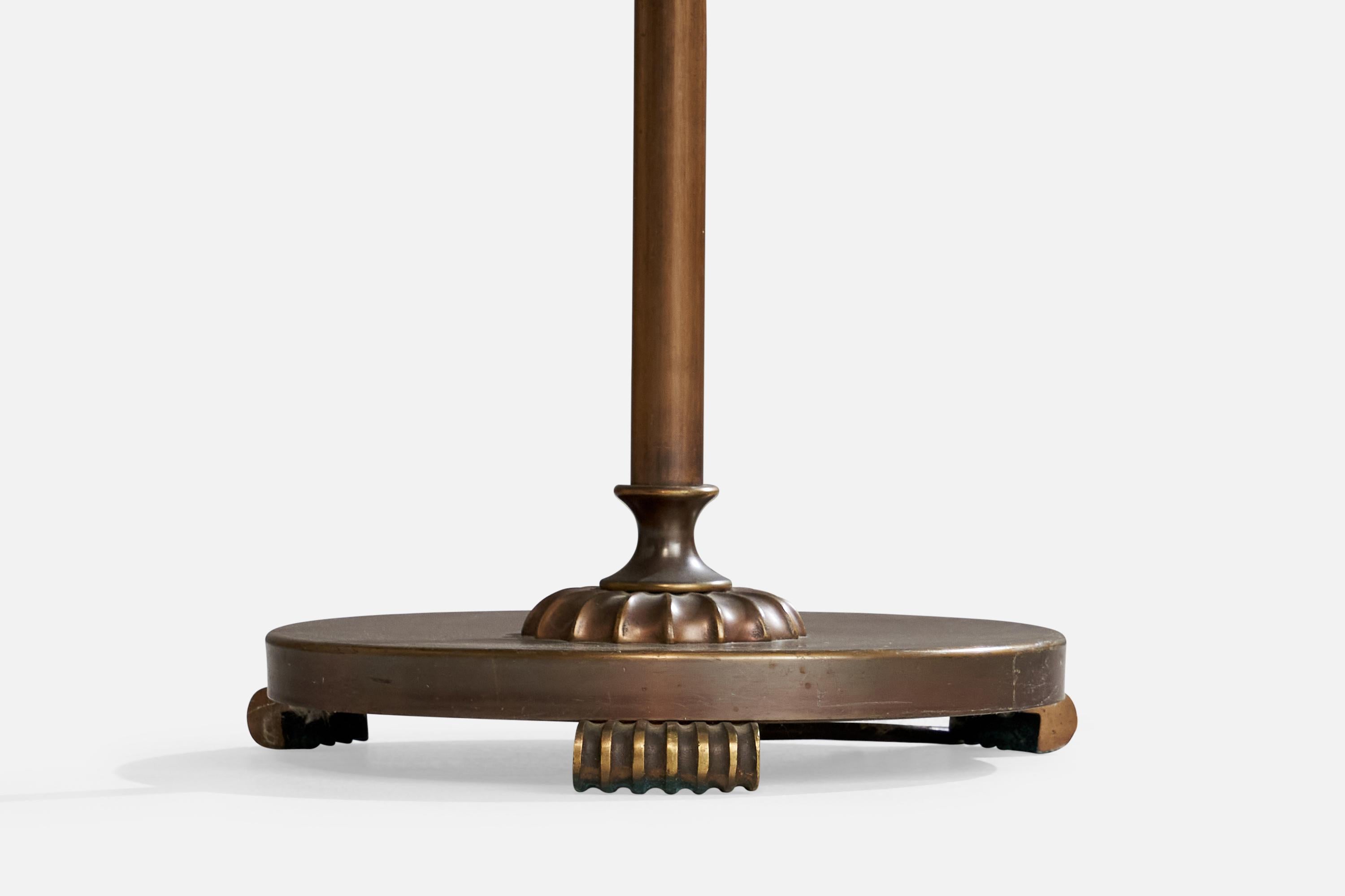 Einar Bäckström, lampadaire, laiton, Suède, années 1940 en vente 2