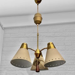 Einar Bäckström mid-century rise and fall modernist pendant lamp, Sweden, 1950s