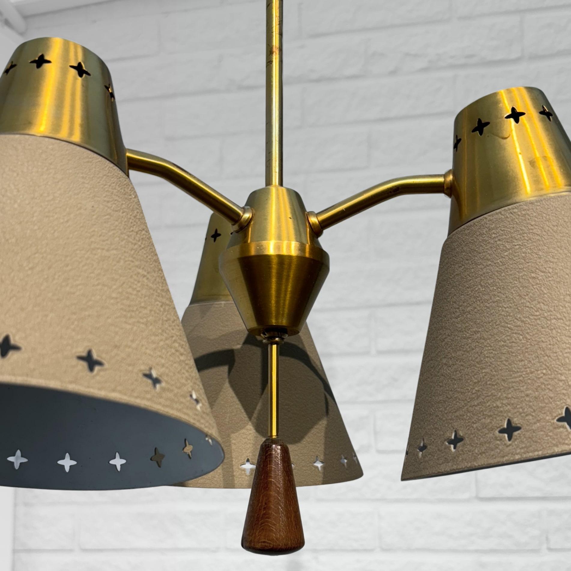 Lampada a sospensione modernista di metà secolo di Einar Bäckström, Svezia, anni '50 in vendita 1