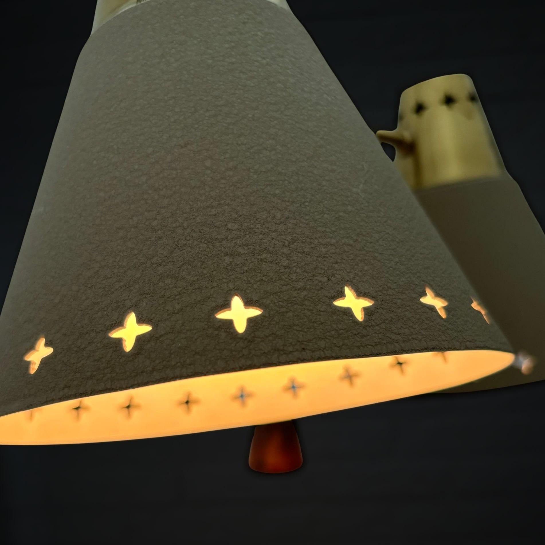 Lampada a sospensione modernista di metà secolo di Einar Bäckström, Svezia, anni '50 in vendita 2