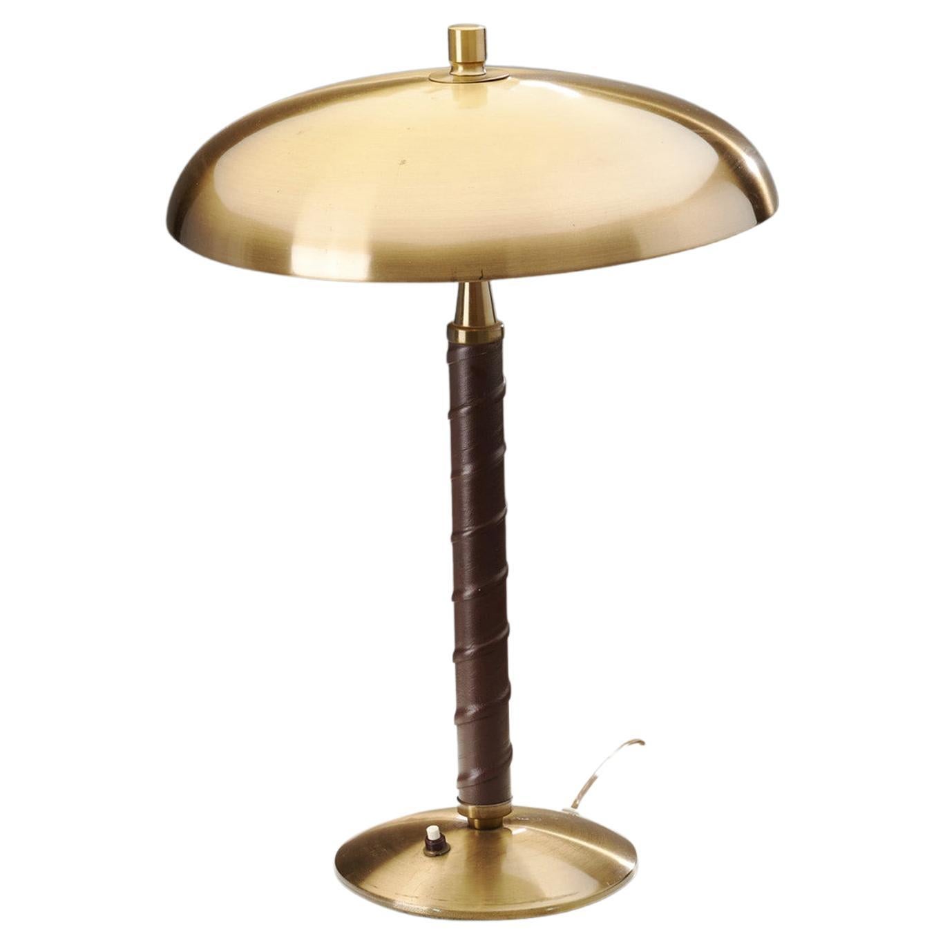 Einar Bäckström Model "5013" Brass Table Lamp, Sweden 1940s