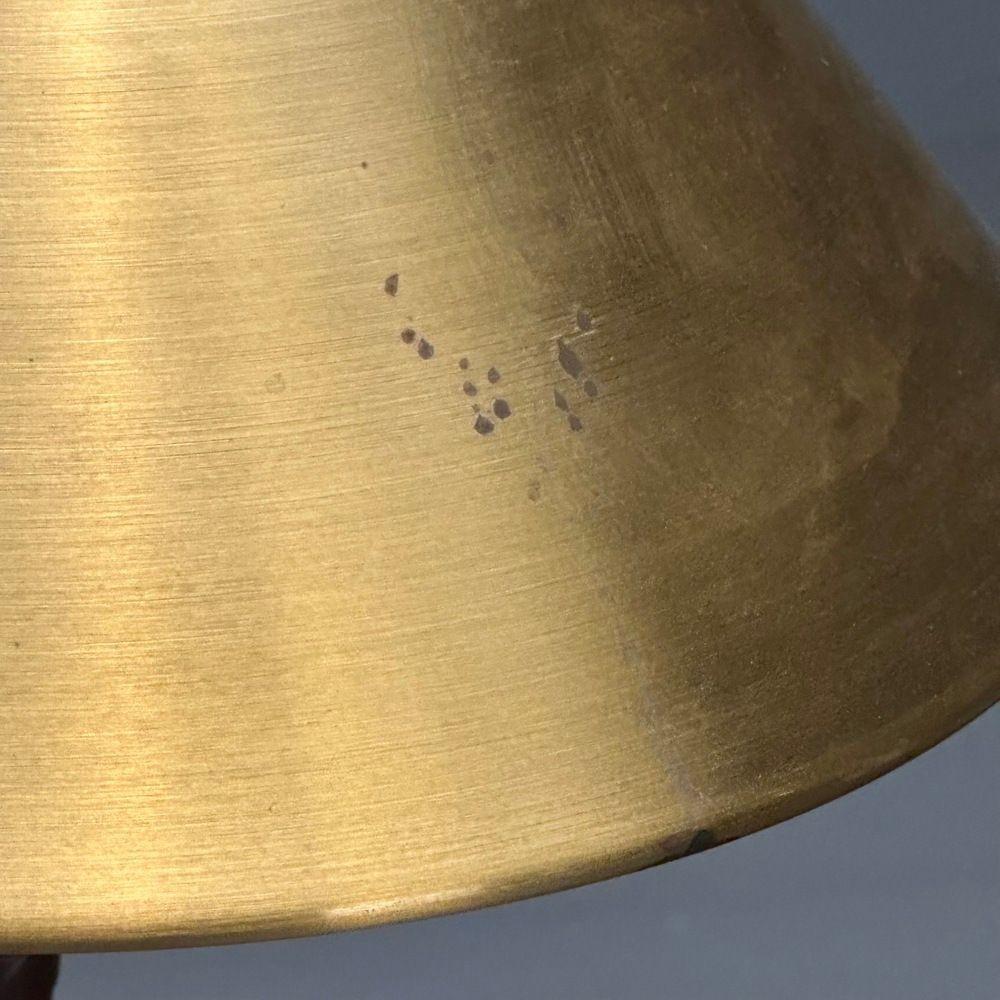 Einar Bäckström, Swedish Modern, Leather, Brass, Rare Table Lamp, Sweden, 1940s For Sale 4