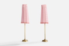 Einar Bäckström, Lampade da tavolo, Ottone, Fabrice, Svezia, anni '40