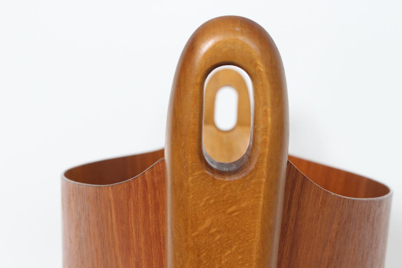 Einar Barnes für P. S. Heggen, Papierkorb mit Henkel aus Teakholz im Angebot 2