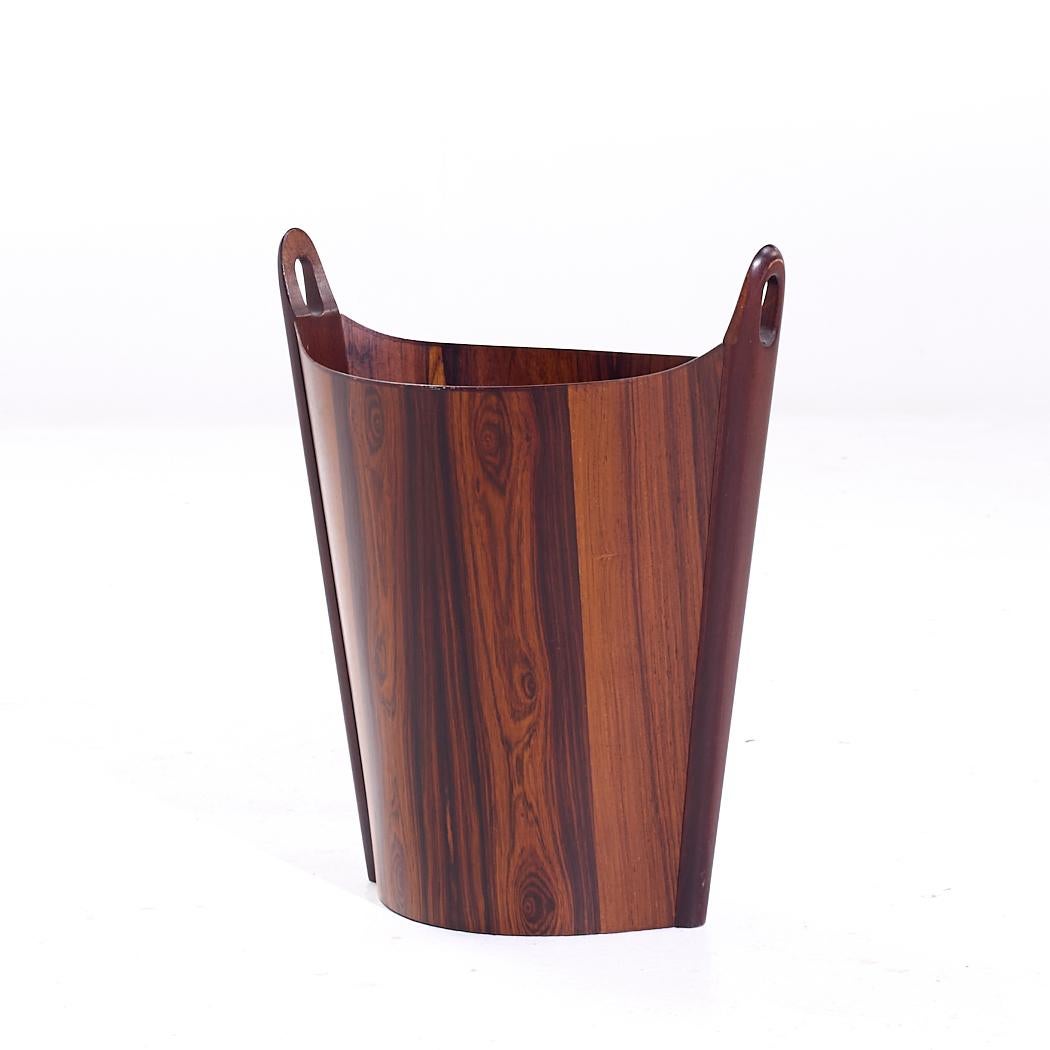 Mid-Century Modern Einar Barnes for P.S. Heggen Mid Century Norwegian Rosewood Paper Bin en vente