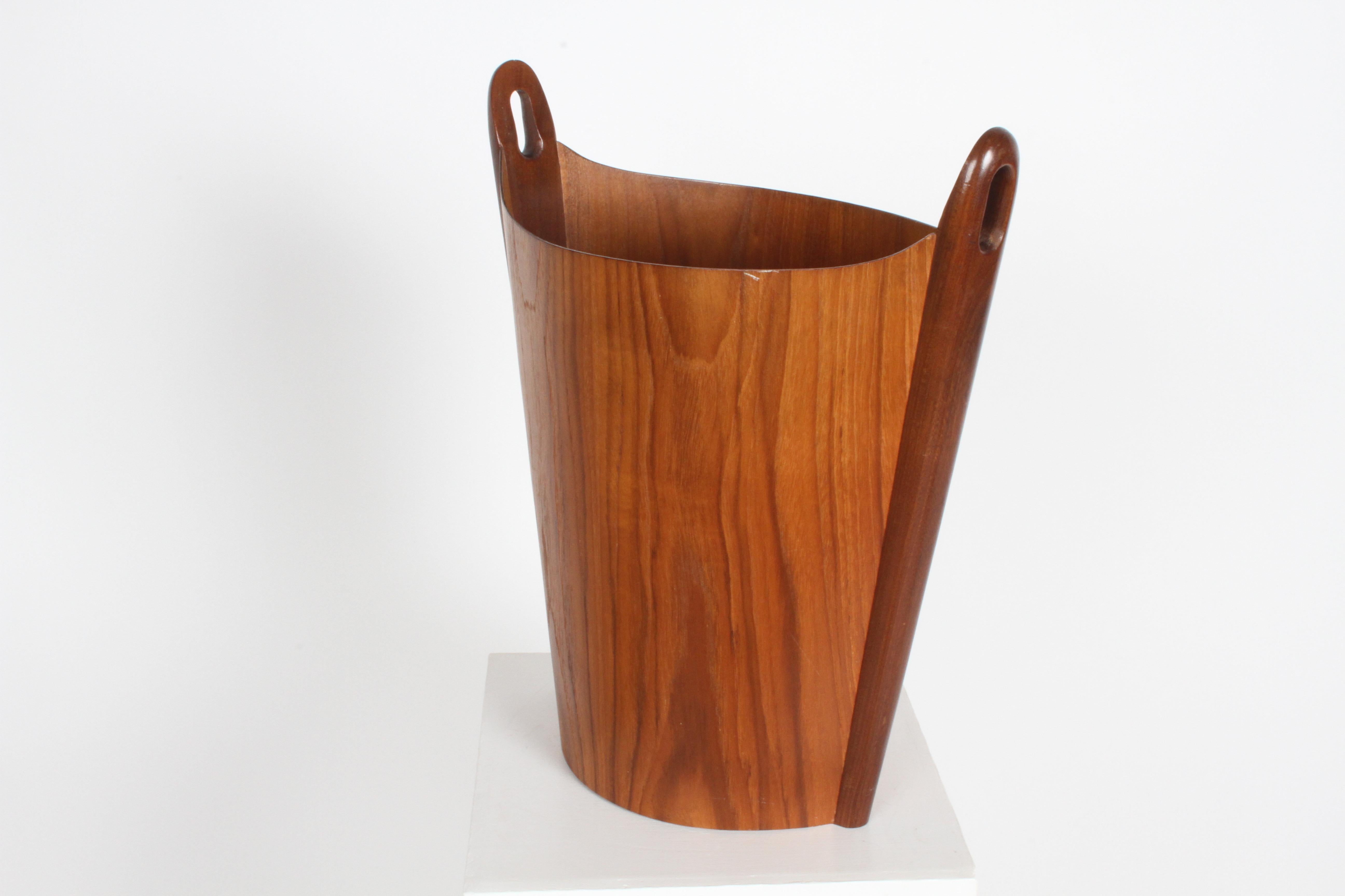 Einar Barnes for P.S. Heggen Norway Teak with Rosewood Wastebasket, 1960s 2