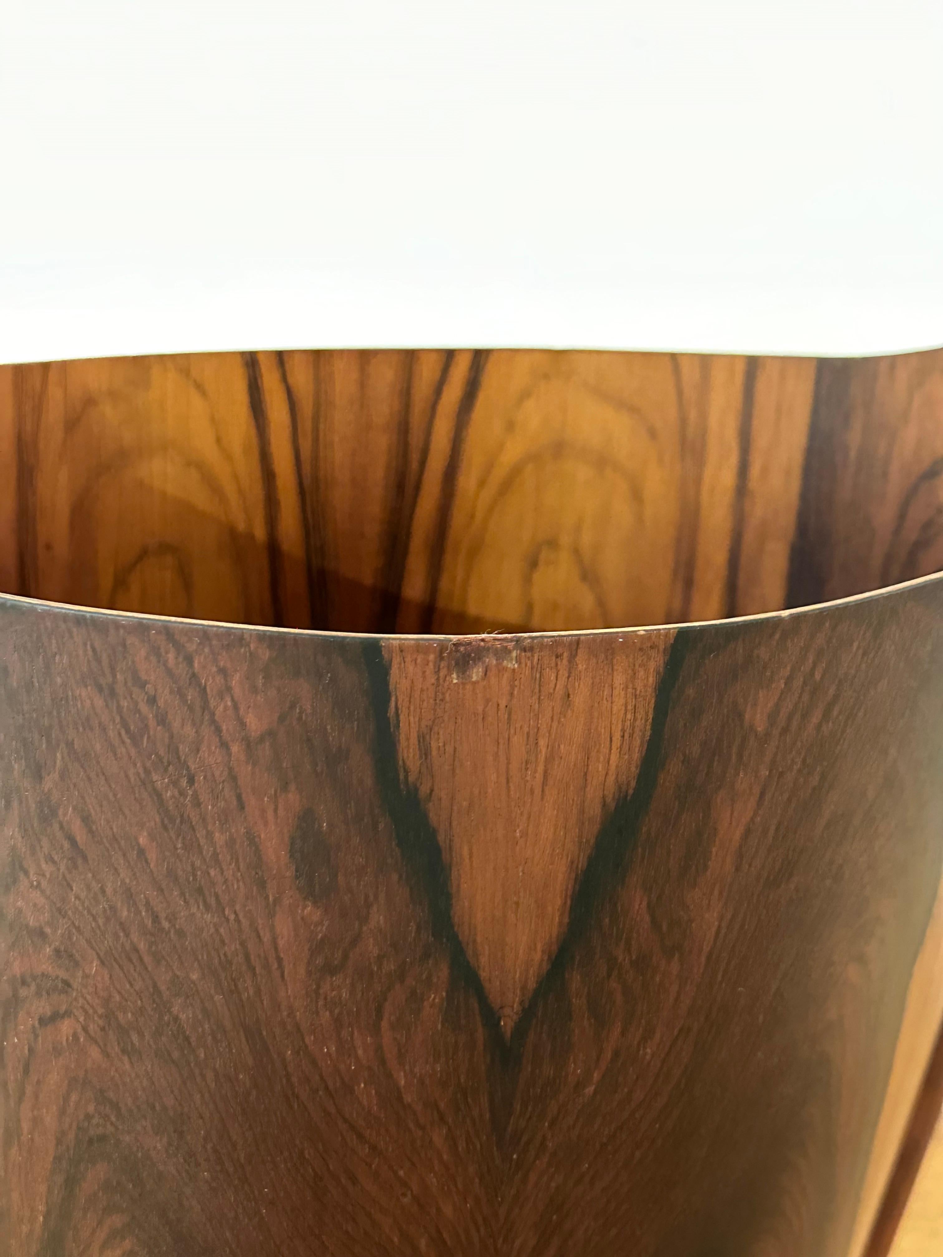 Einar Barnes for p.s. Heggen Scandinavian Modern Rosewood Wastebasket For Sale 5