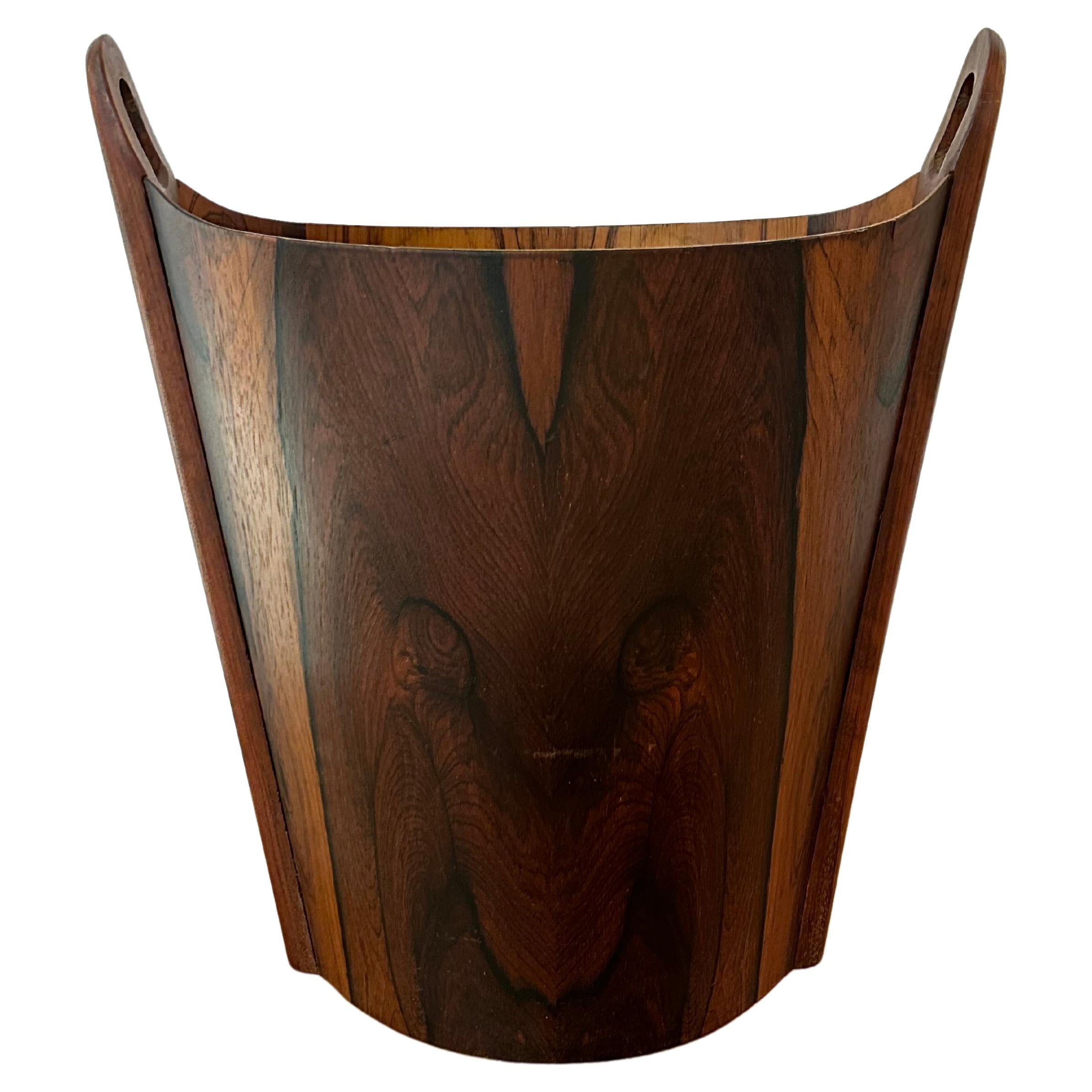 Einar Barnes for p.s. Heggen Scandinavian Modern Rosewood Wastebasket For Sale