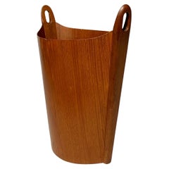 Einar Barnes Paper Waste Basket Teak PS Heggen Norway, 1960s