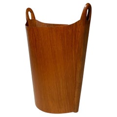 Einar Barnes Paper Waste Basket Teak PS Heggen Norway, 1960s