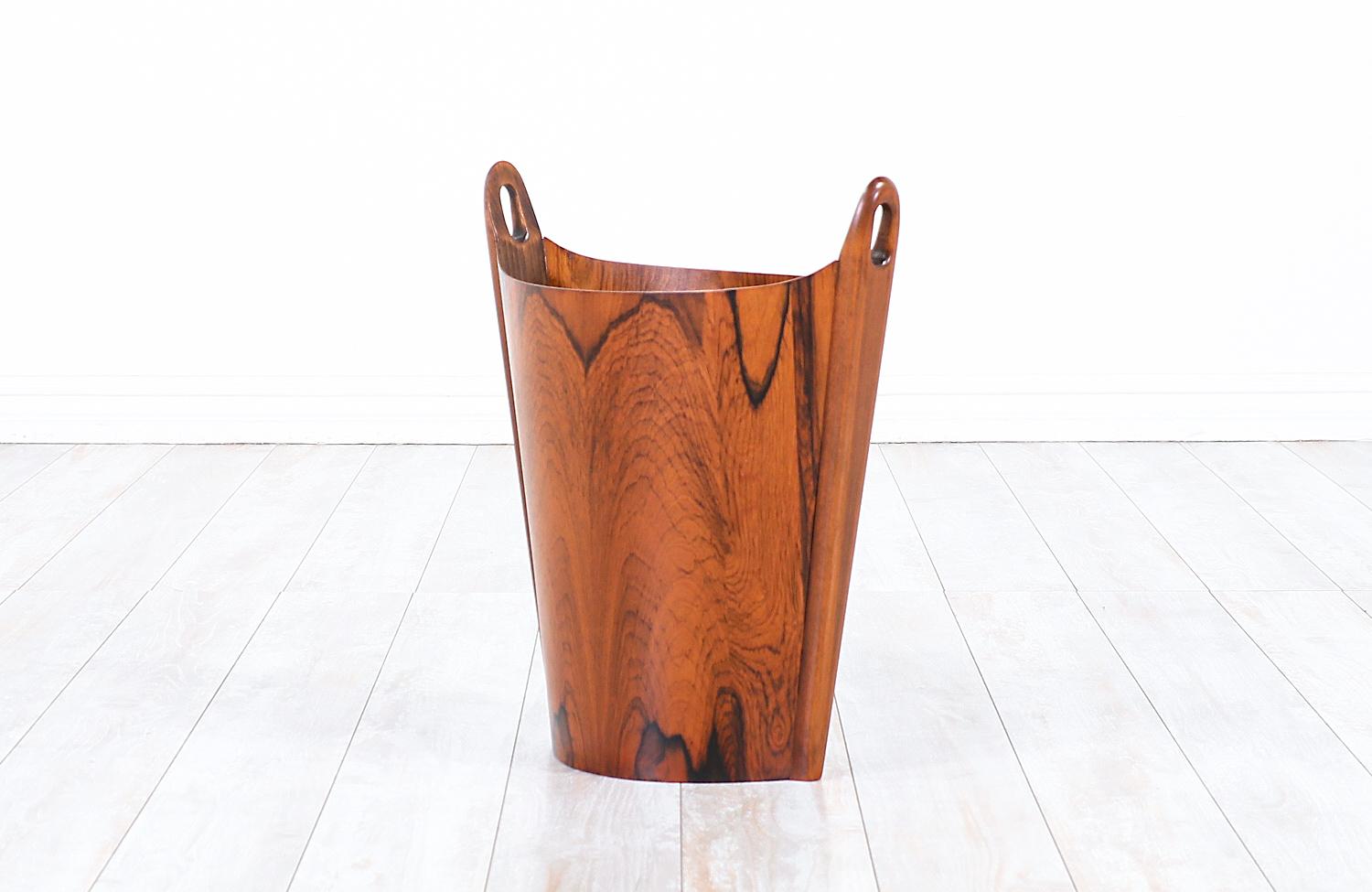 Einar Barnes Rosewood Waste Basket for P.S. Heggen In Excellent Condition In Los Angeles, CA
