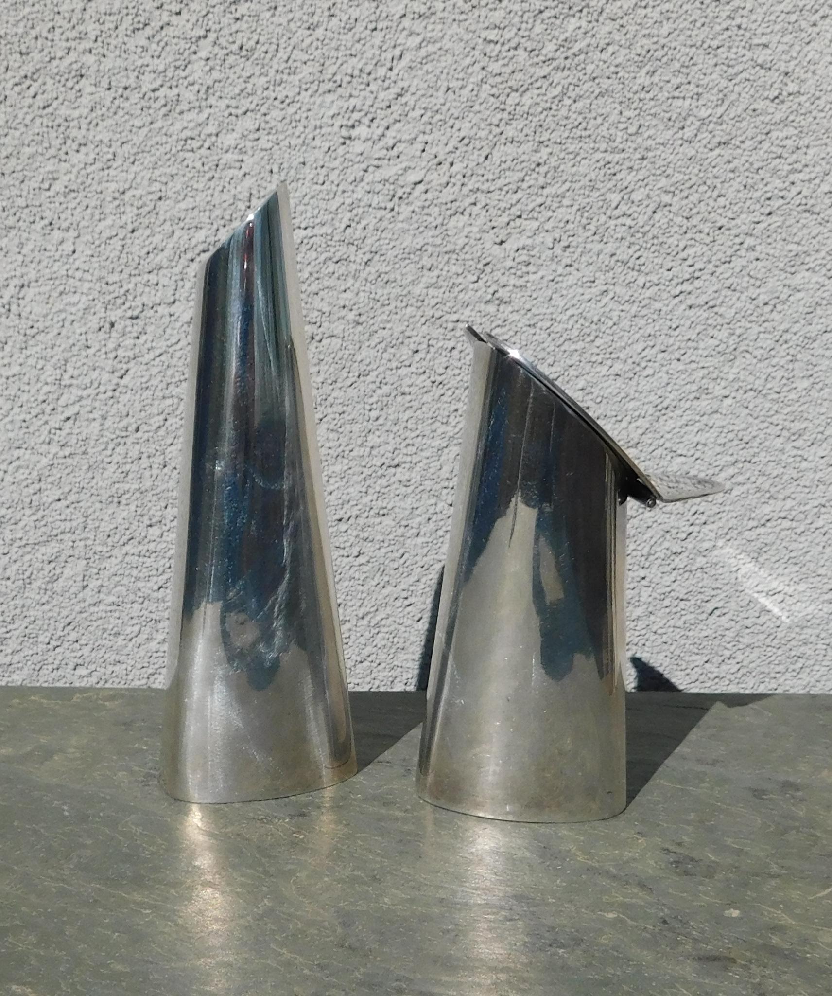Einar Dragsted Modernist Sterling Denmark Salt, Pepper and Creamer im Angebot 5