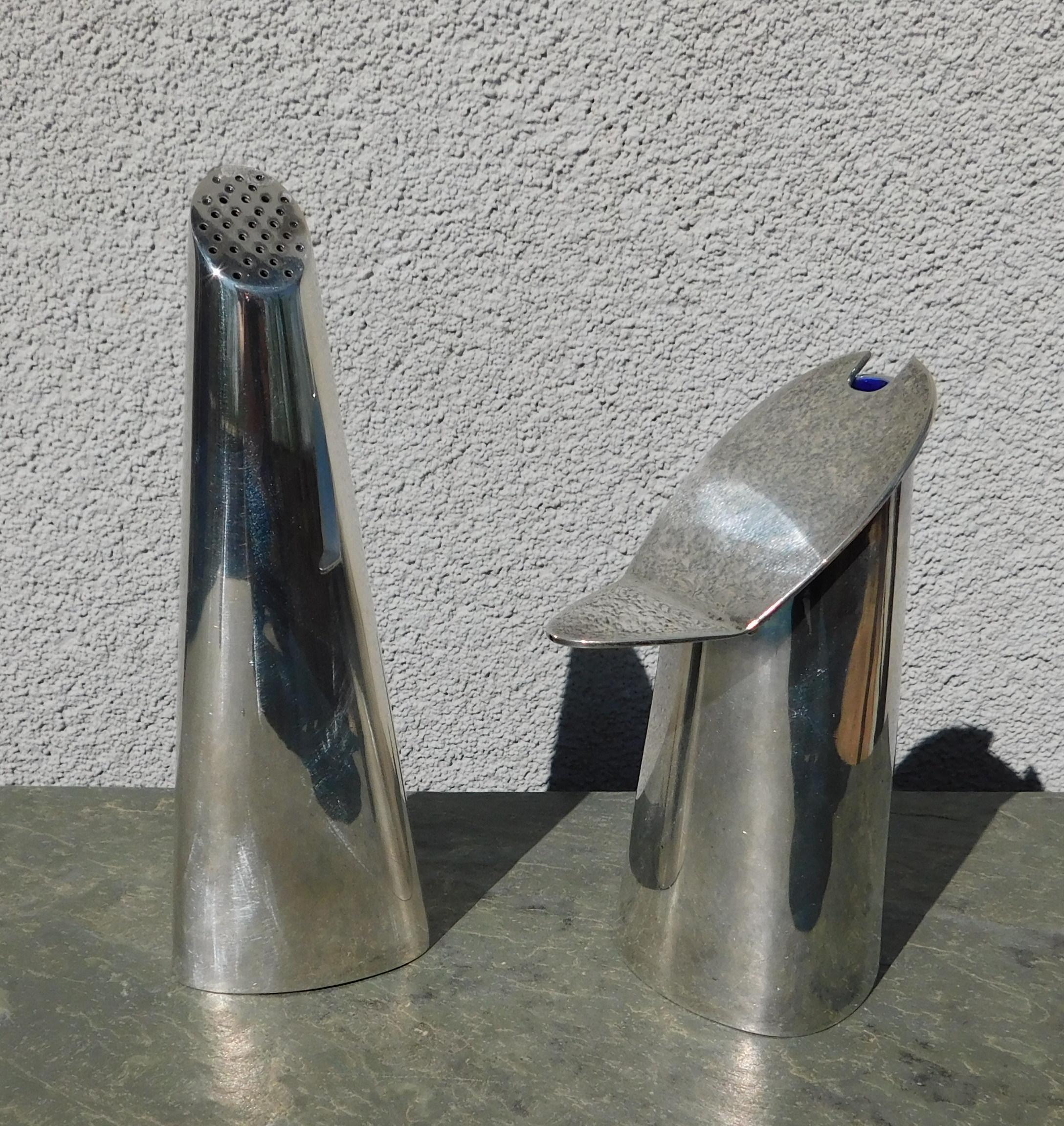 Einar Dragsted Modernist Sterling Denmark Salt, Pepper and Creamer im Angebot 6