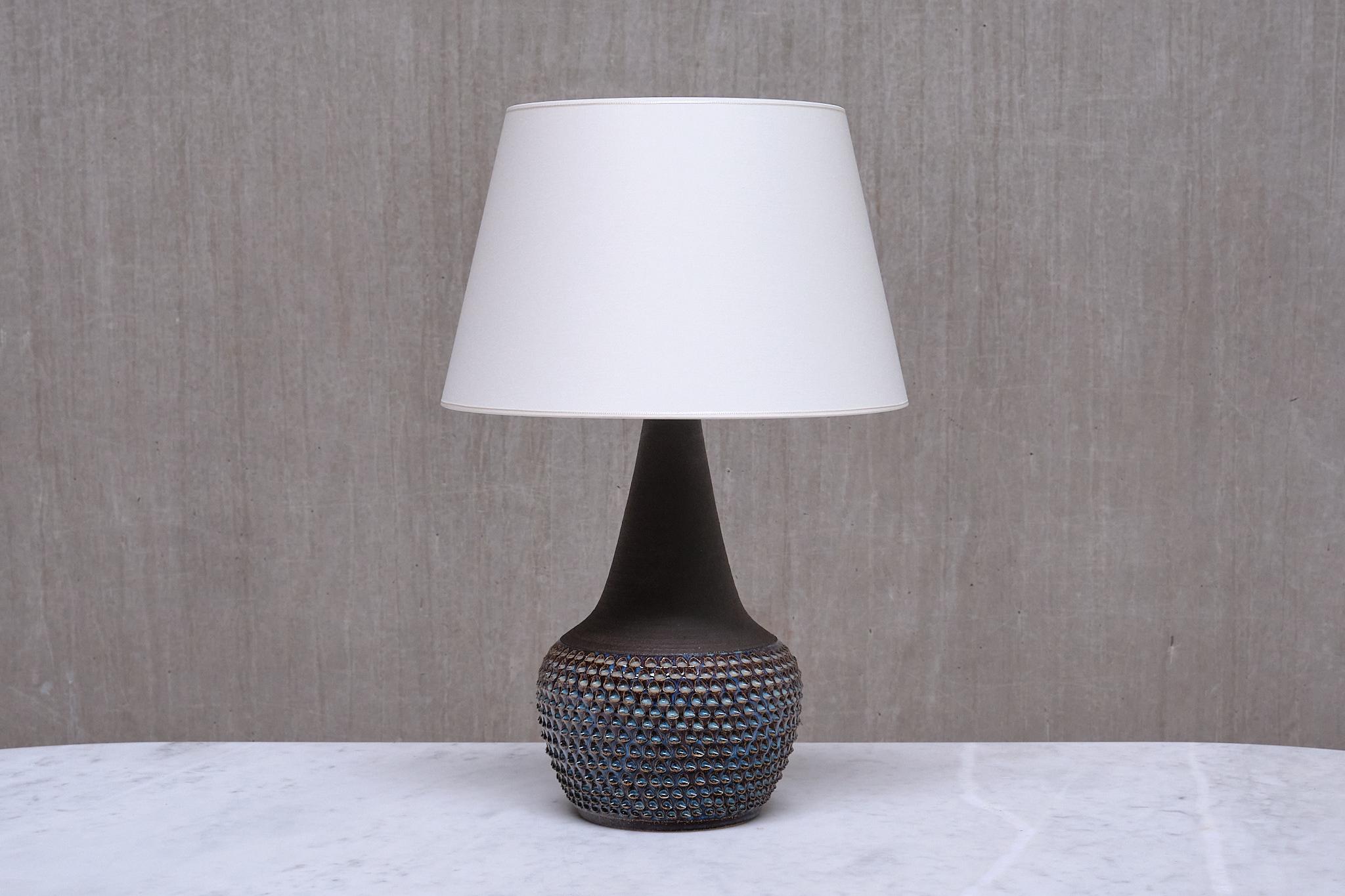 Danois Lampe de table en céramique Einar Johansen, modèle 3048, Søholm Stentøj, Danemark, années 1960 en vente